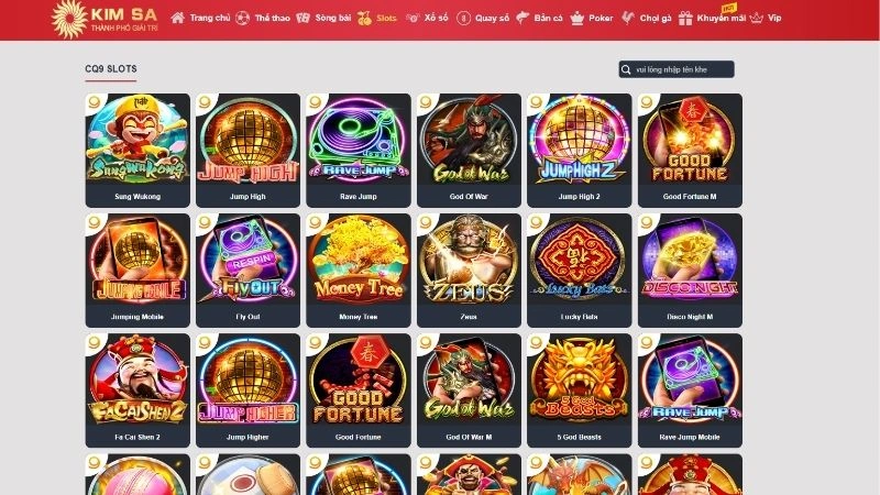 Danh mục slot game cực hot tại Kimsa